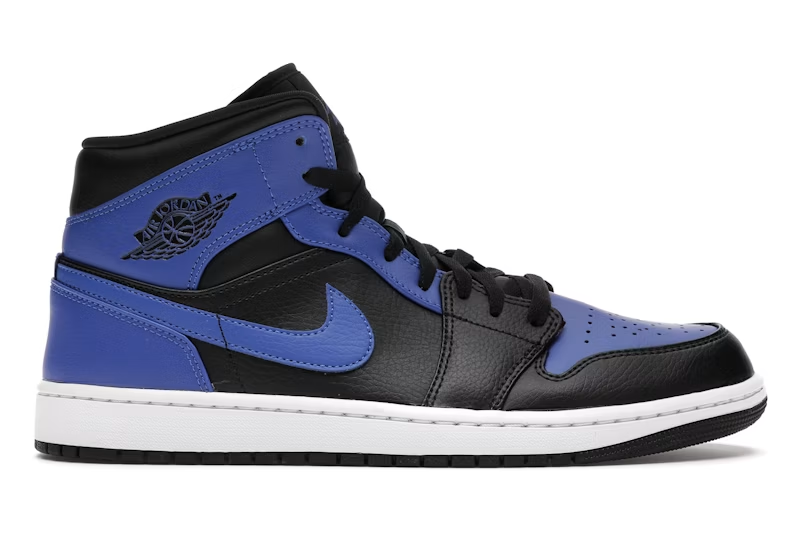 Mid Black Royal Tumbled Leather