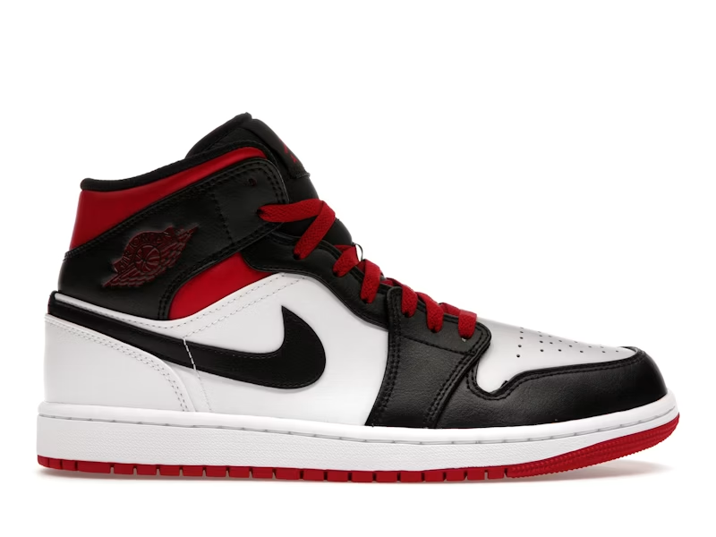Mid Black Toe White Gym Red