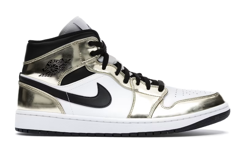 Mid Metallic Gold Black White