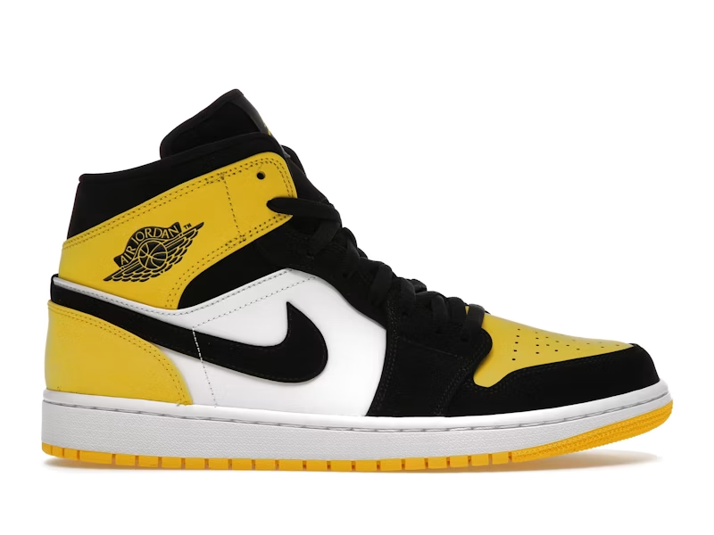 Nike Air Jordan 1 Mid Yellow Toe Black
