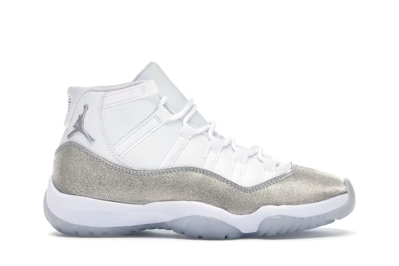 White Metallic Silver W